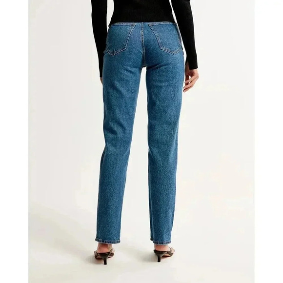 Abercrombie & Fitch Blue Straight Leg Jeans - Picture 2 of 16